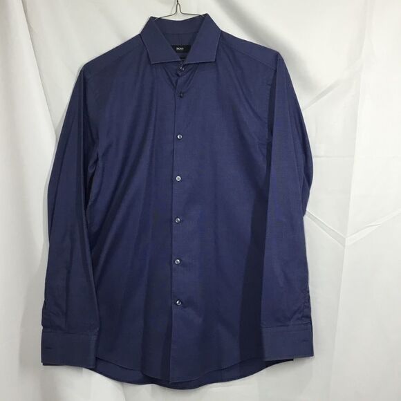 Hugo Boss Checkered Slim Fit Dress Shirt C5 - Picture 1 of 5